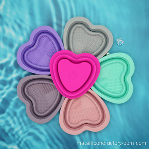 Alat Pembersih Kosmetik Mini yang Boleh Dilipat Mini Silicone